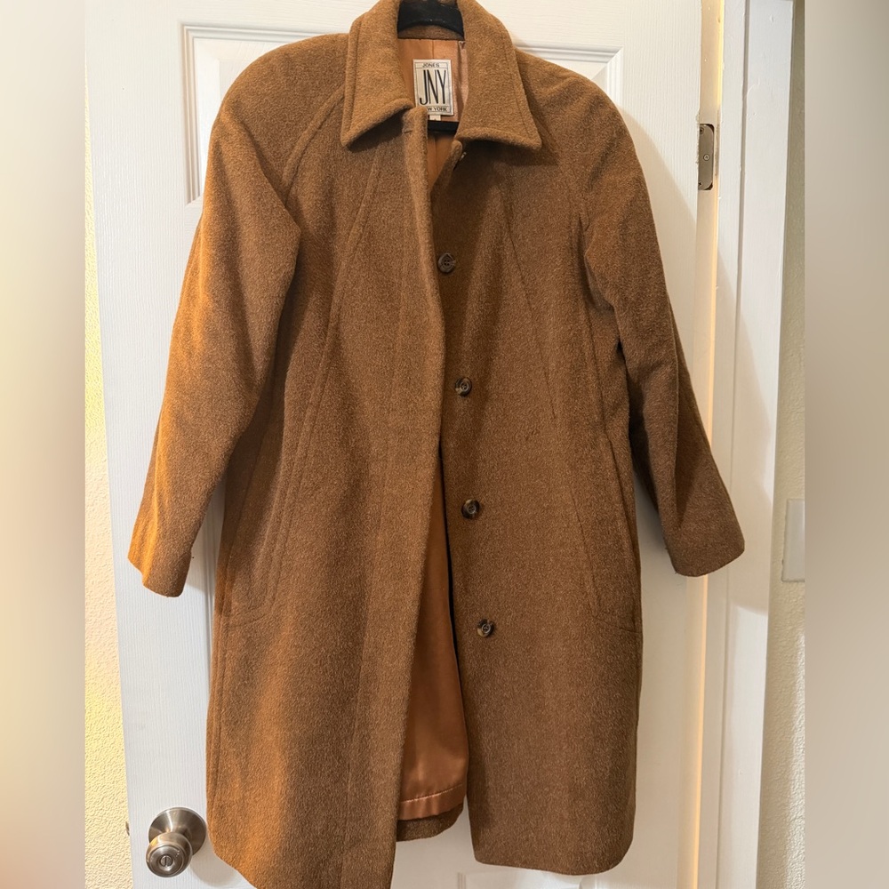 Wool and Alpaca Vintage Brown Overcoat